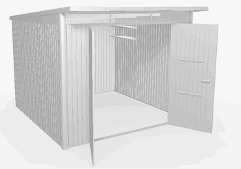 Biohort Záhradný domček BIOHORT Avantgarde A7 duo 260 × 260 cm (strieborná metalíza)