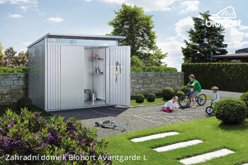 Biohort Záhradný domček BIOHORT Avantgarde A7 duo 260 × 260 cm (strieborná metalíza)