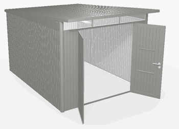 Biohort Záhradný domček BIOHORT Avantgarde A8 duo 260 × 340 cm (sivý kremeň metalíza)