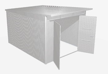 Biohort Záhradný domček BIOHORT Avantgarde A8 duo 260 × 340 cm (strieborná metalíza)