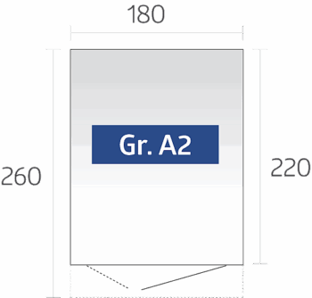 Biohort Záhradný domček BIOHORT Avantgarde ECO A2 duo 180 × 220 cm (sivý kremeň metalíza)