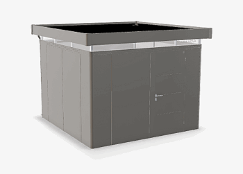 Biohort Záhradný domček BIOHORT Casanova 330 × 330 cm (sivý kremeň metalíza) Orientácia dverí vľavo
