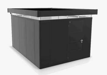 Biohort Záhradný domček BIOHORT Casanova 330 × 430 cm (tmavo šedá metalíza) Orientácia dverí vľavo