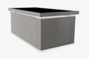 Biohort Záhradný domček BIOHORT Casanova 330 × 630 cm (sivý kremeň metalíza) Orientácia dverí vpravo