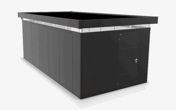 Biohort Záhradný domček BIOHORT Casanova 330 × 630 cm (tmavo šedá metalíza) Orientácia dverí vpravo