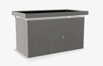 Biohort Záhradný domček BIOHORT Casanova 430 × 230 cm (sivý kremeň metalíza) Orientácia dverí vľavo