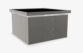 Biohort Záhradný domček BIOHORT Casanova 430 × 430 cm (sivý kremeň metalíza) Orientácia dverí vpravo