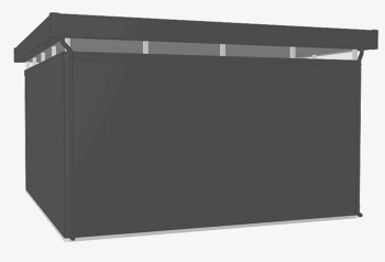 Biohort Záhradný domček BIOHORT Casanova 430 × 430 cm (tmavo šedá metalíza) Orientácia dverí vľavo