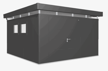 Biohort Záhradný domček BIOHORT Casanova 430 × 430 cm (tmavo šedá metalíza) Orientácia dverí vľavo