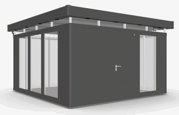 Biohort Záhradný domček BIOHORT Casanova 430 × 430 cm (tmavo šedá metalíza) Orientácia dverí vľavo