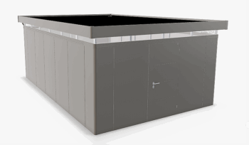 Biohort Záhradný domček BIOHORT Casanova 430 × 630 cm (sivý kremeň metalíza) Orientácia dverí vpravo