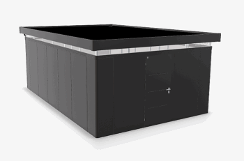 Biohort Záhradný domček BIOHORT Casanova 430 × 630 cm (tmavo šedá metalíza) Orientácia dverí vľavo
