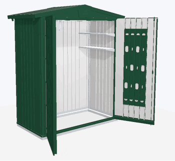 Biohort Záhradný domček BIOHORT Europa 1 - 172 × 84 cm (tmavo zelená)