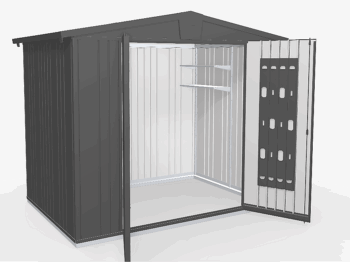 Biohort Záhradný domček BIOHORT Europa 3 - 244 × 156 cm (tmavo šedá metalíza)