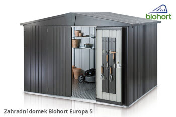 Biohort Záhradný domček BIOHORT Europa 4 - 244 × 228 cm (tmavo šedá metalíza)