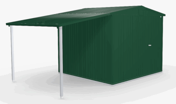 Biohort Záhradný domček BIOHORT Europa 4 - 244 × 228 cm (tmavo zelená)