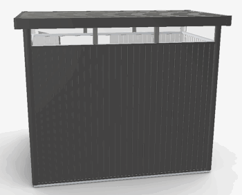 Biohort Záhradný domček BIOHORT Highline H1 275 × 155 cm (tmavo šedá metalíza)