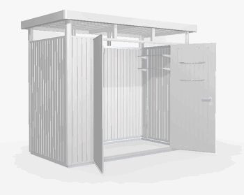 Biohort Záhradný domček BIOHORT Highline H1 duo 275 × 155 cm (strieborná metalíza)