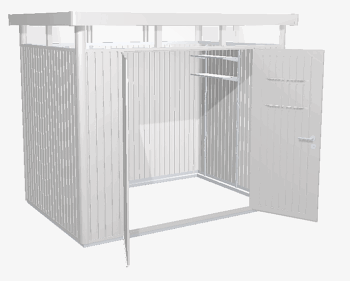 Biohort Záhradný domček BIOHORT Highline H2 duo 275 × 195 cm (strieborná metalíza)