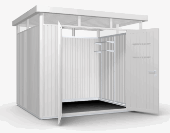 Biohort Záhradný domček BIOHORT Highline H3 duo 275 × 235 cm (strieborná metalíza)