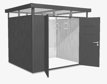 Biohort Záhradný domček BIOHORT Highline H3 duo 275 × 235 cm (tmavo šedá metalíza)