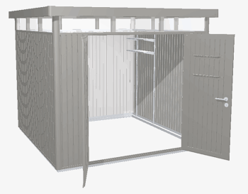 Biohort Záhradný domček BIOHORT Highline H4 duo 275 × 275 cm (sivý kremeň metalíza)