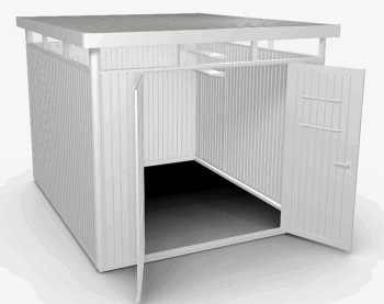 Biohort Záhradný domček BIOHORT Highline H5 duo 275 × 315 cm (strieborná metalíza)