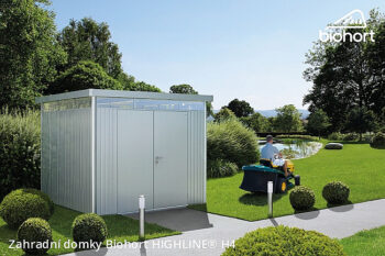 Biohort Záhradný domček BIOHORT Highline H5 duo 275 × 315 cm (strieborná metalíza)