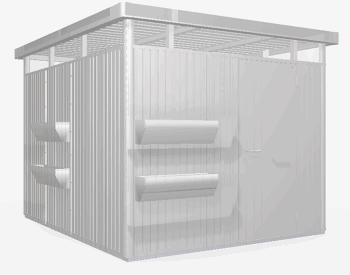 Biohort Záhradný domček BIOHORT Highline H6 315 × 315 cm (tmavo šedá metalíza)