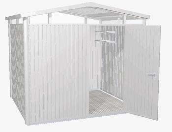 Biohort Záhradný domček BIOHORT Panorama P3 - 273 × 238 cm (strieborná metalíza)