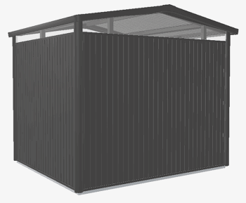 Biohort Záhradný domček BIOHORT Panorama P3 - 273 × 238 cm (tmavo šedá metalíza)