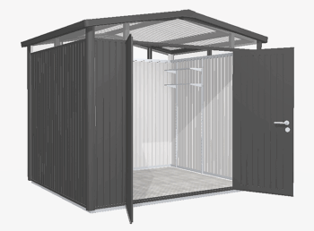 Biohort Záhradný domček BIOHORT Panorama P3 duo 273 × 238 cm (tmavo šedá metalíza)