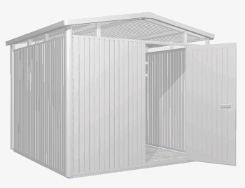Biohort Záhradný domček BIOHORT Panorama P4 - 273 × 278 cm (strieborná metalíza)
