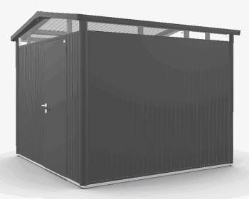 Biohort Záhradný domček BIOHORT Panorama P4 - 273 × 278 cm (tmavo šedá metalíza)