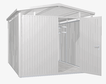 Biohort Záhradný domček BIOHORT Panorama P5 - 273 × 318 cm (strieborná metalíza)