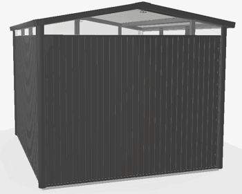 Biohort Záhradný domček BIOHORT Panorama P5 - 273 × 318 cm (tmavo šedá metalíza)