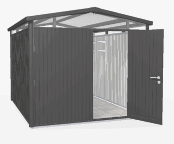 Biohort Záhradný domček BIOHORT Panorama P5 - 273 × 318 cm (tmavo šedá metalíza)