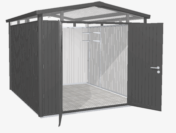 Biohort Záhradný domček BIOHORT Panorama P5 duo 273 × 318 cm (tmavo šedá metalíza)