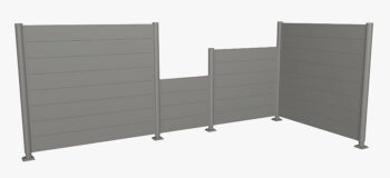 Biohort Zástena na ochranu súkromia 135 cm (sivá kremeň metalíza) - rôzne dĺžky dĺžka 100 cm