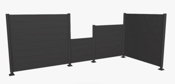 Biohort Zástena na ochranu súkromia 180 cm (tmavo šedá metalíza) - rôzne dĺžky dĺžka 150 cm