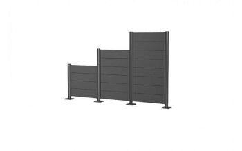 Biohort Zástena na ochranu súkromia 90 cm (tmavo šedá metalíza) - rôzne dĺžky dĺžka 180 cm