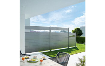 Biohort Zástena na ochranu súkromia akryl 180 cm (strieborná metalíza) - rôzne dĺžky dĺžka 100 cm