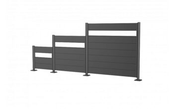 Biohort Zástena na ochranu súkromia akryl 180 cm (tmavo šedá metalíza) - rôzne dĺžky dĺžka 200 cm