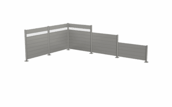 Biohort Zástena na ochranu súkromia akryl 90 cm (šedý kremeň metalíza) - rôzne dĺžky dĺžka 100 cm