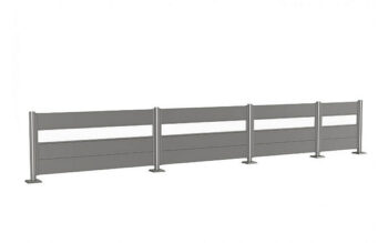 Biohort Zástena na ochranu súkromia akryl 90 cm (šedý kremeň metalíza) - rôzne dĺžky dĺžka 100 cm