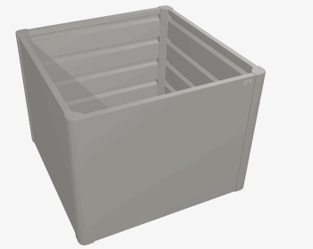 Biohort Zvýšený truhlík na zeleninu 1 x 1 (sivý kremeň metalíza) 1 x 1 (2 krabice)