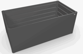 Biohort Zvýšený truhlík na zeleninu 2 x 1 (tmavo sivá metalíza) 2 x 1 (2 krabice)