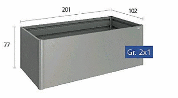 Biohort Zvýšený truhlík na zeleninu 2 x 1 (tmavo sivá metalíza) 2 x 1 (2 krabice)