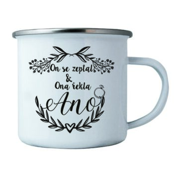 Bohemia Gifts Plechový hrnček Pro novomanželé, 350 ml