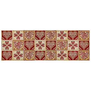 Boma Trading Behúň Srdce červená, 32 x 96 cm